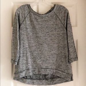 3/4 Length Striped Ribbed Sweater by LOFT